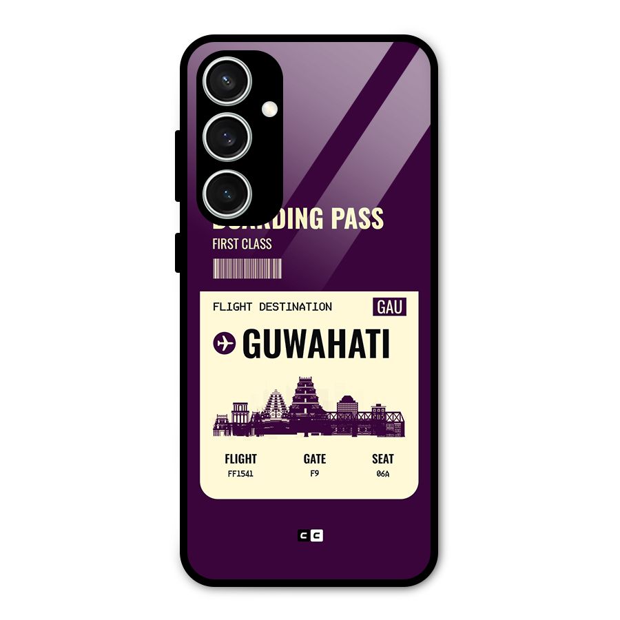 Guwahati Boarding Pass Glass Back Case for Galaxy S23 FE