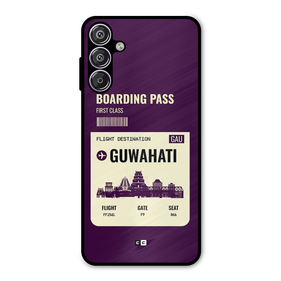 Guwahati Boarding Pass Metal Back Case for Galaxy M15