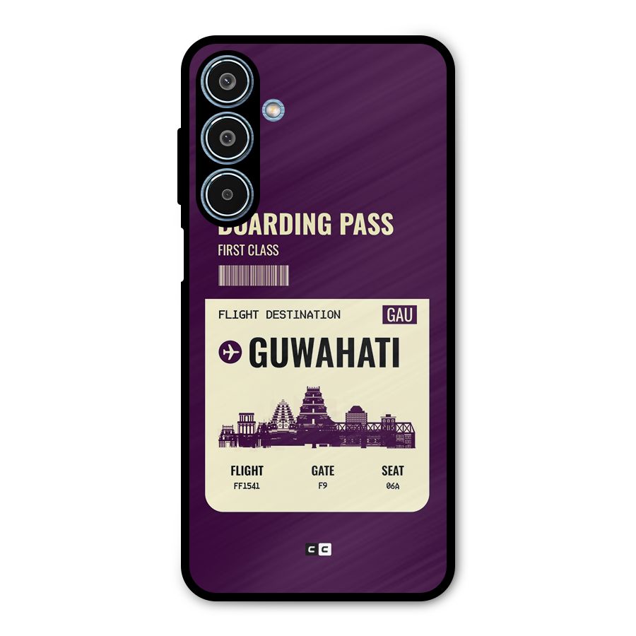 Guwahati Boarding Pass Metal Back Case for Galaxy M35