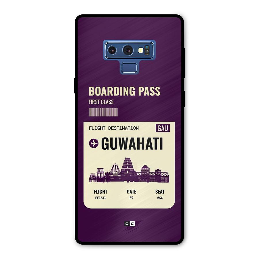 Guwahati Boarding Pass Metal Back Case for Galaxy Note 9
