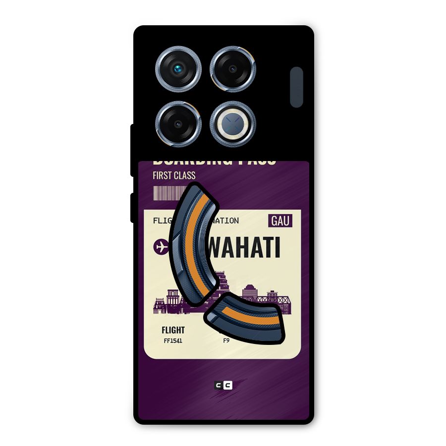 Guwahati Boarding Pass Metal Back Case for Infinix GT 20 Pro