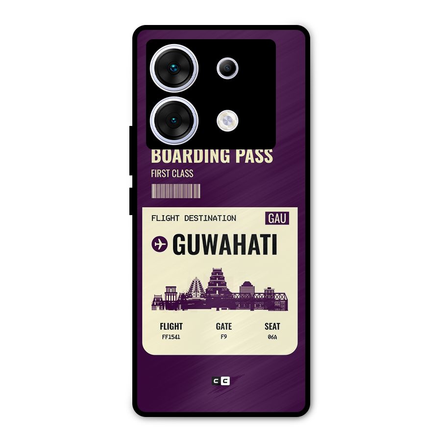 Guwahati Boarding Pass Metal Back Case for Infinix Zero 30 5G