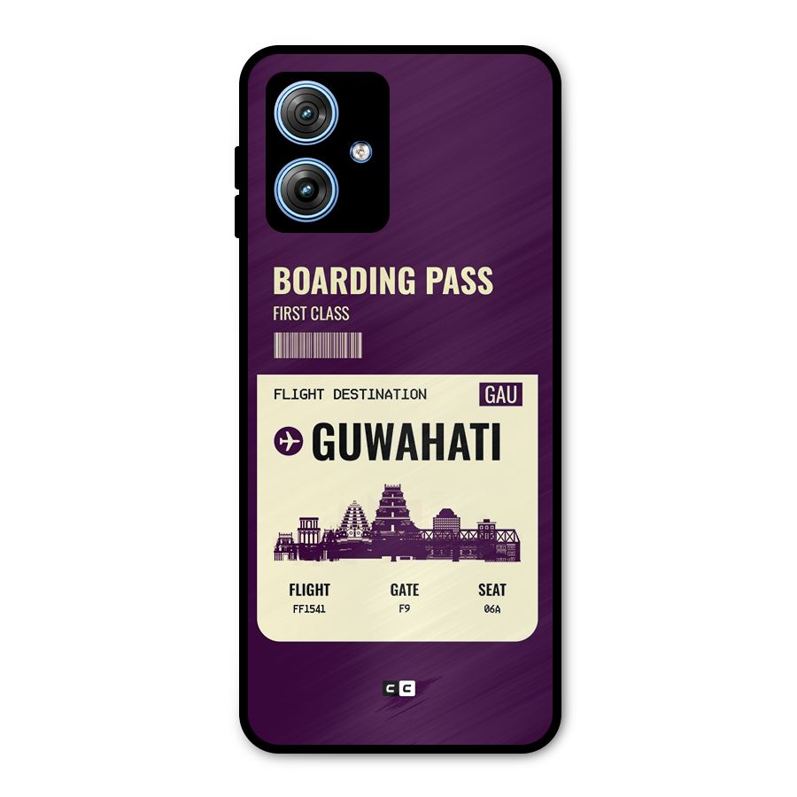 Guwahati Boarding Pass Metal Back Case for Moto G54