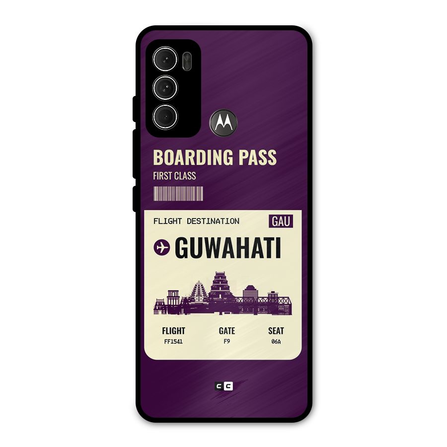 Guwahati Boarding Pass Metal Back Case for Moto G60