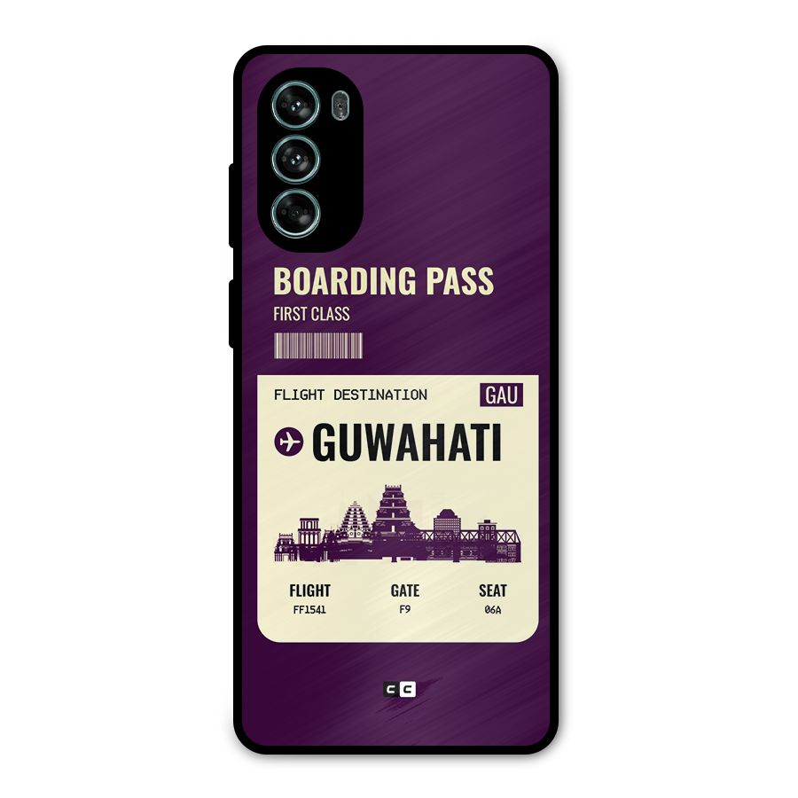 Guwahati Boarding Pass Metal Back Case for Moto G62