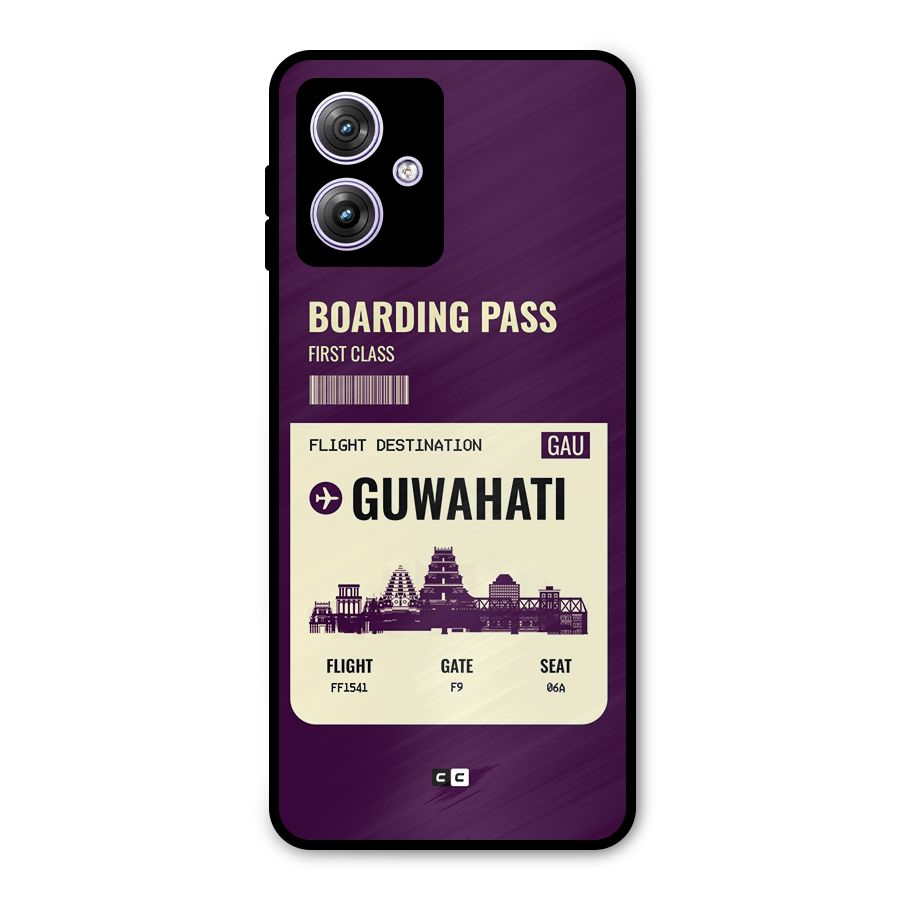 Guwahati Boarding Pass Metal Back Case for Moto G64