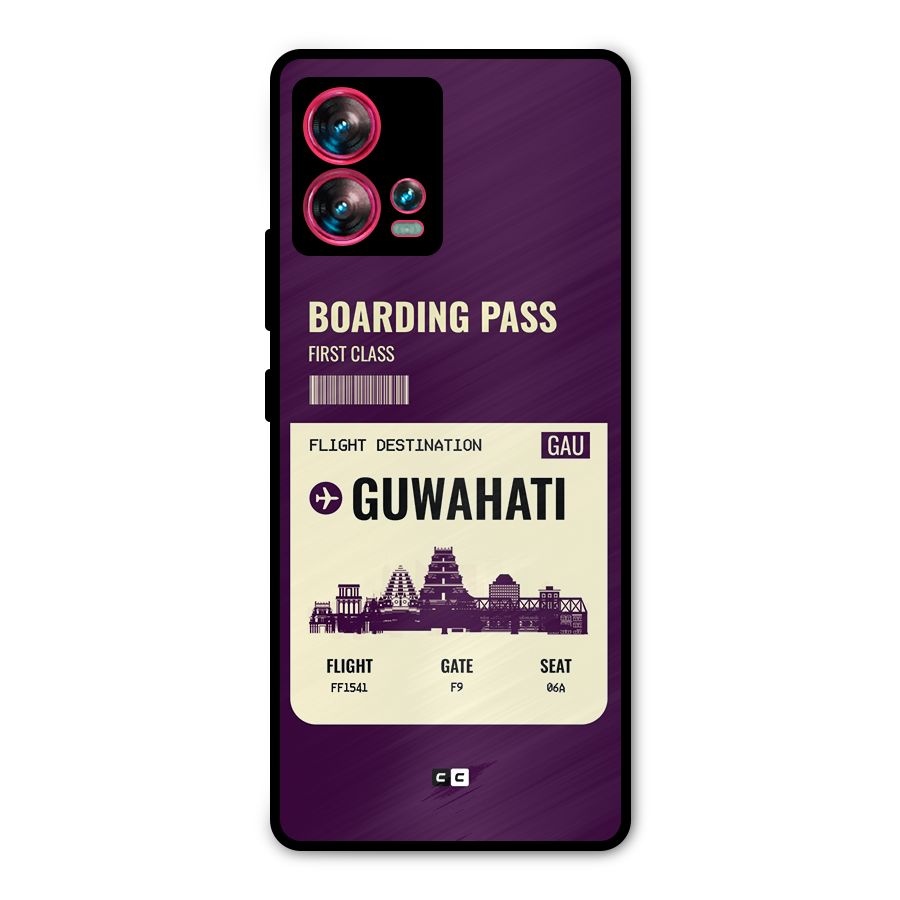 Guwahati Boarding Pass Metal Back Case for Motorola Edge 30 Fusion