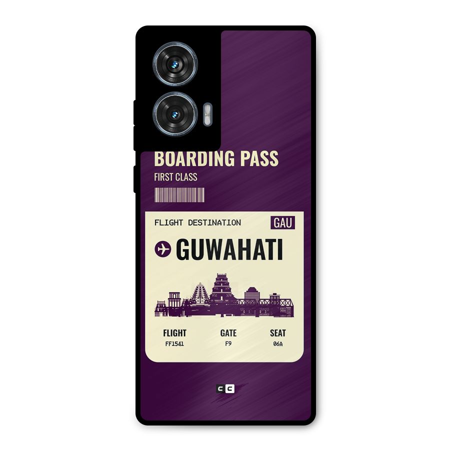 Guwahati Boarding Pass Metal Back Case for Motorola Edge 50 Fusion