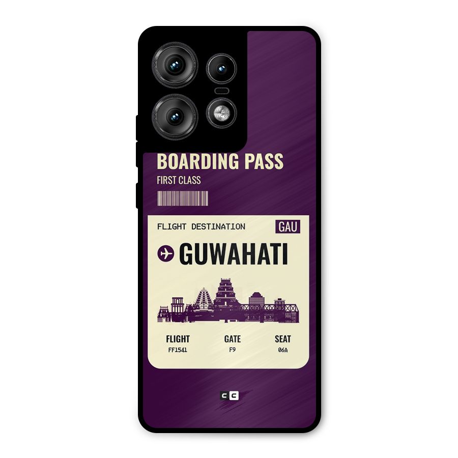 Guwahati Boarding Pass Metal Back Case for Motorola Edge 50 Pro