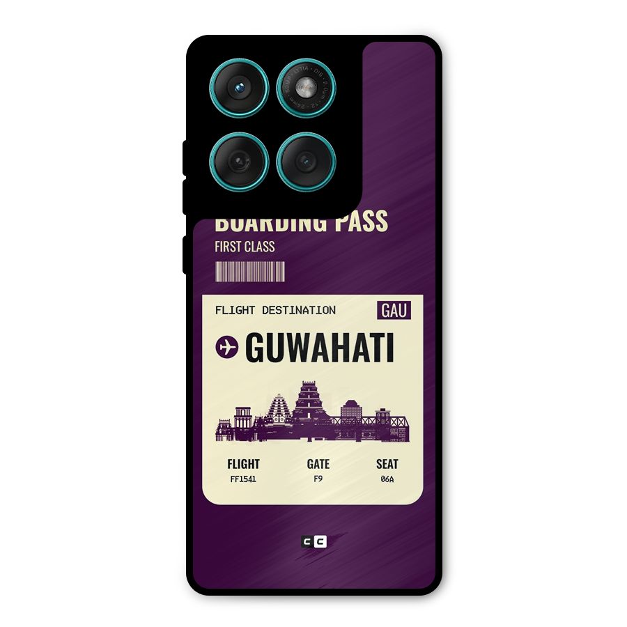 Guwahati Boarding Pass Metal Back Case for Motorola Edge 60 Fusion