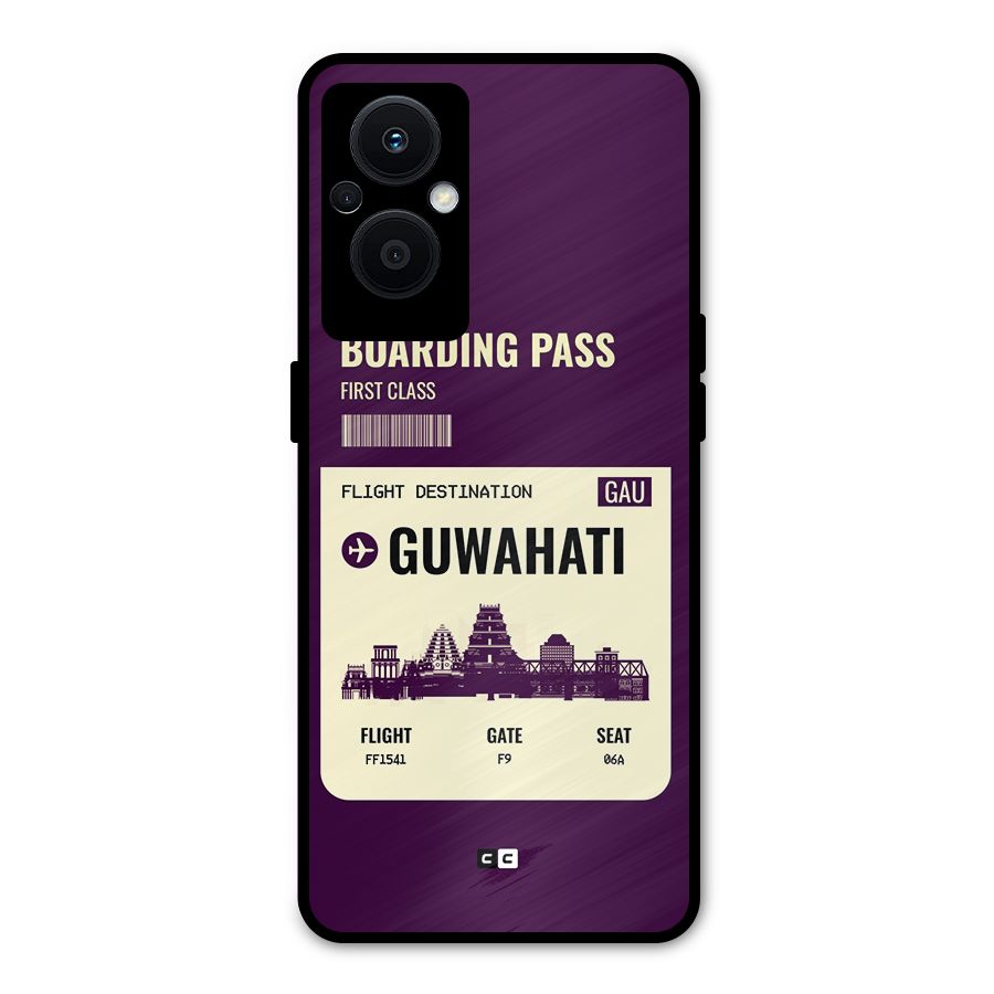 Guwahati Boarding Pass Metal Back Case for Oppo F21s Pro 5G