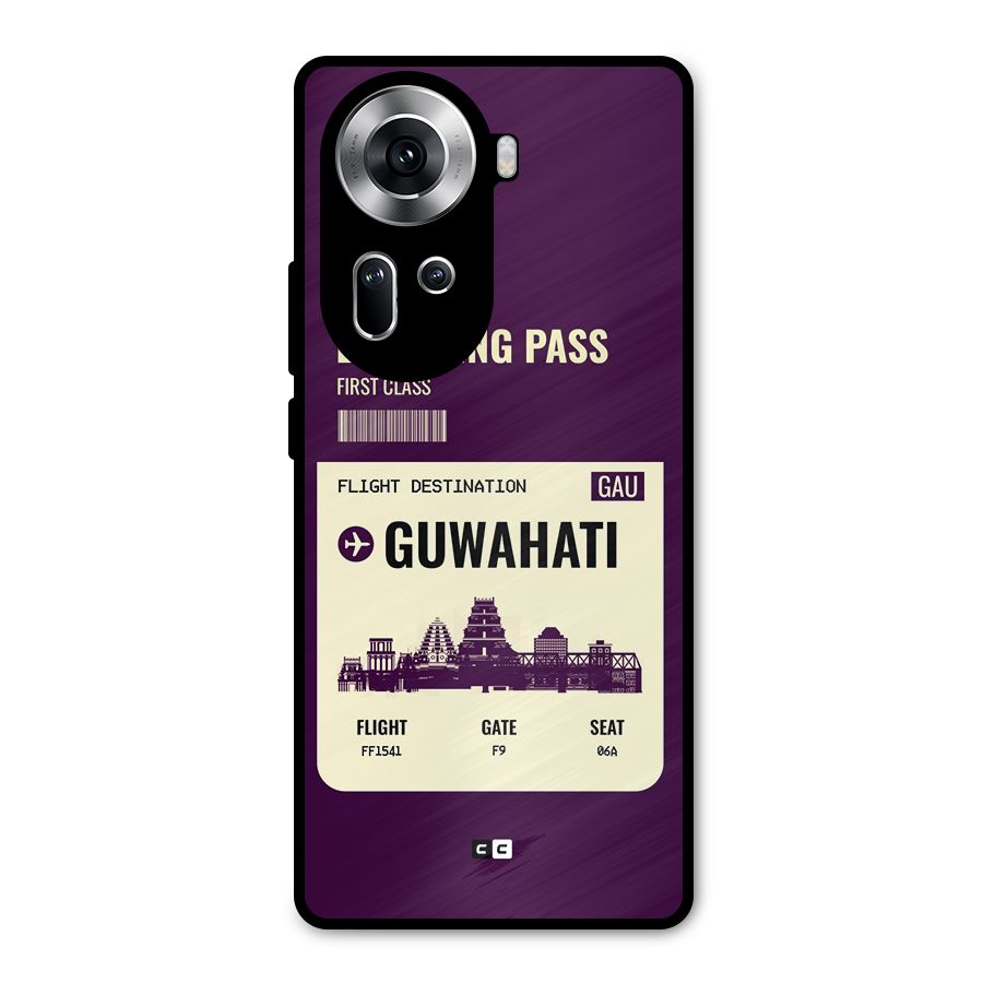 Guwahati Boarding Pass Metal Back Case for Oppo Reno11 5G