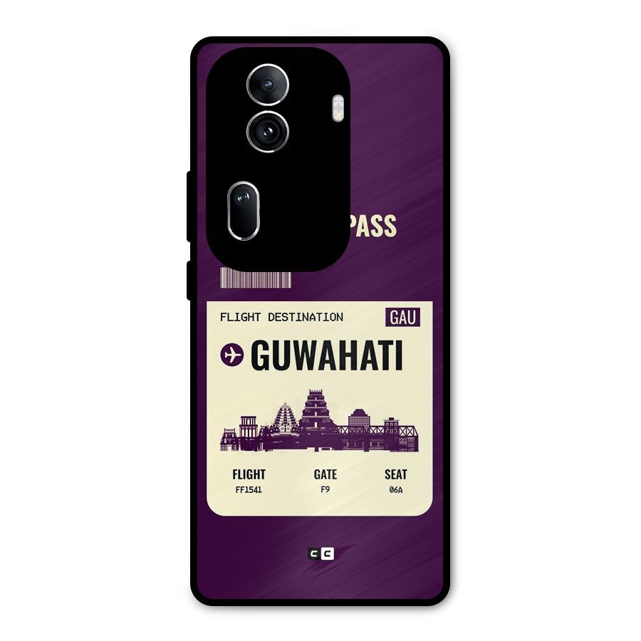 Guwahati Boarding Pass Metal Back Case for Oppo Reno11 Pro 5G
