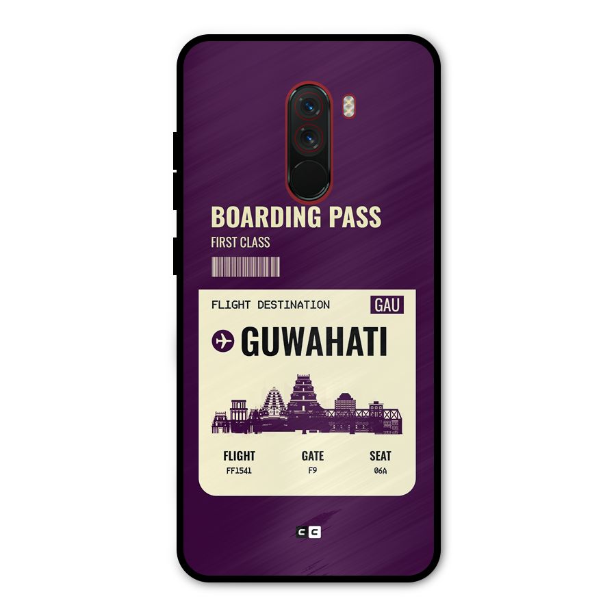 Guwahati Boarding Pass Metal Back Case for Poco F1