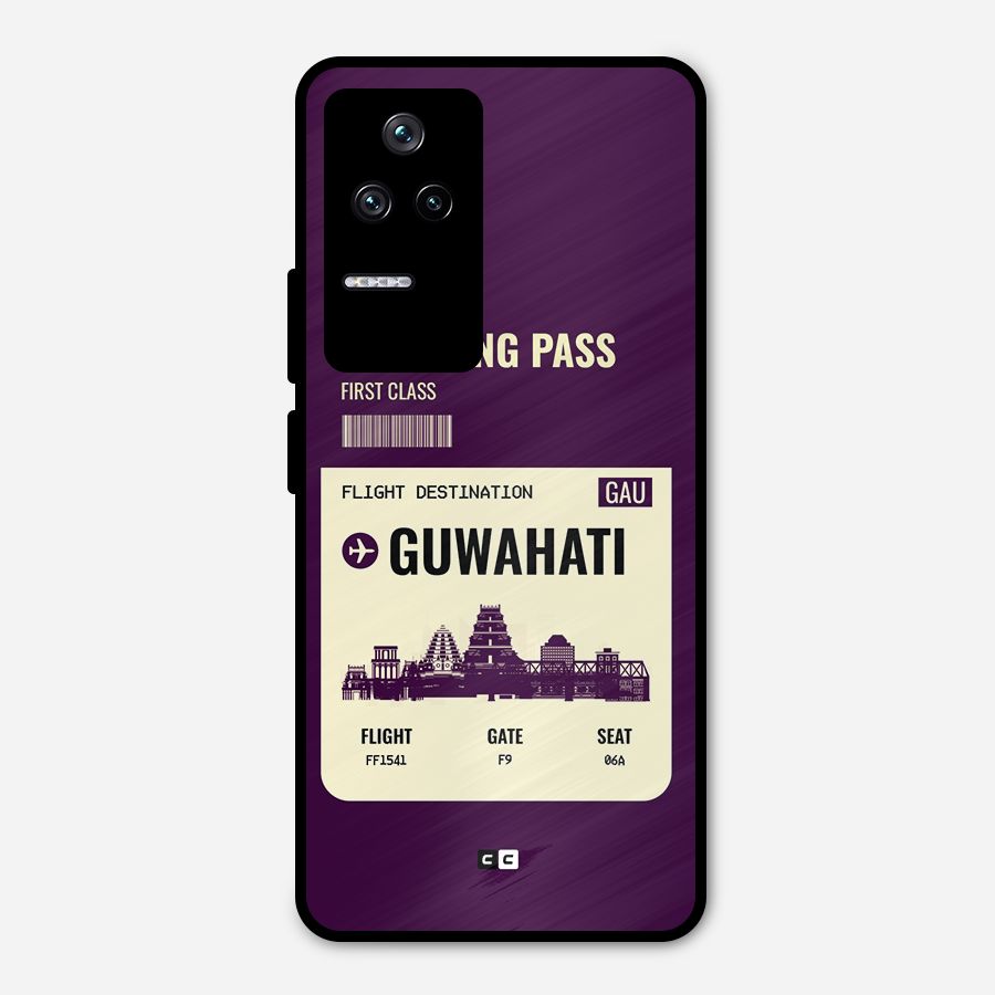 Guwahati Boarding Pass Metal Back Case for Poco F4 5G