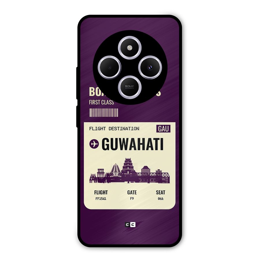 Guwahati Boarding Pass Metal Back Case for Poco M7