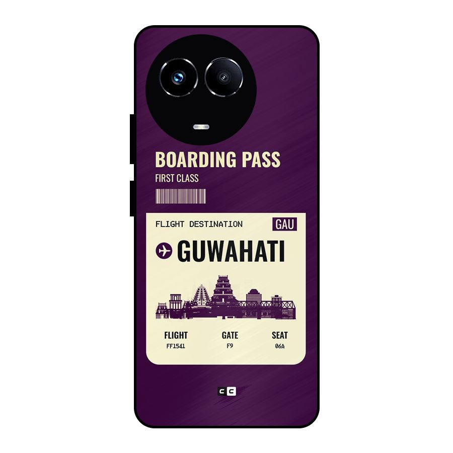 Guwahati Boarding Pass Metal Back Case for Realme 11X