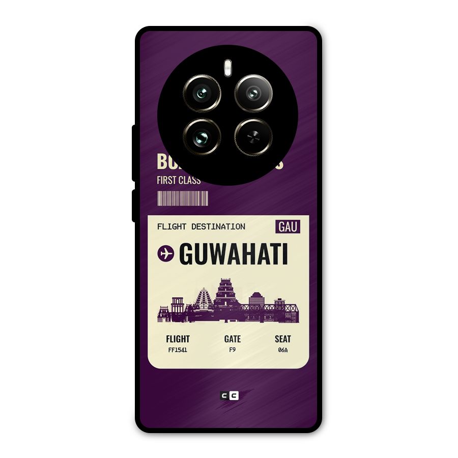 Guwahati Boarding Pass Metal Back Case for Realme 12 Pro