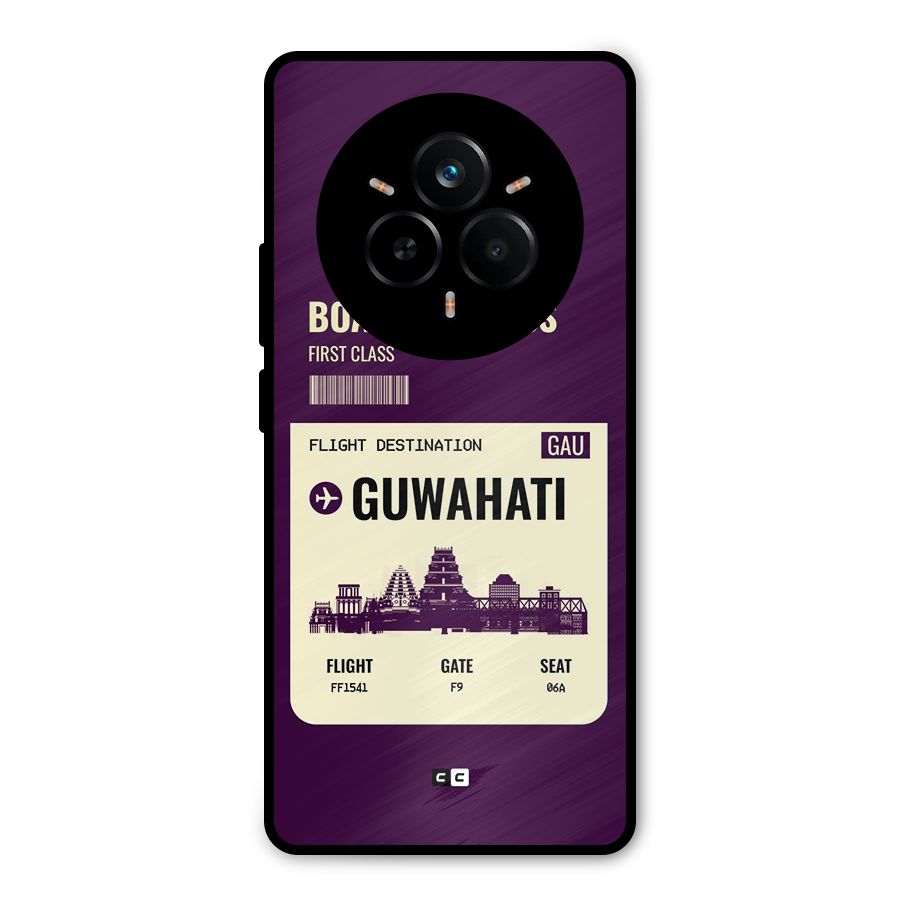 Guwahati Boarding Pass Metal Back Case for Realme 14 Pro