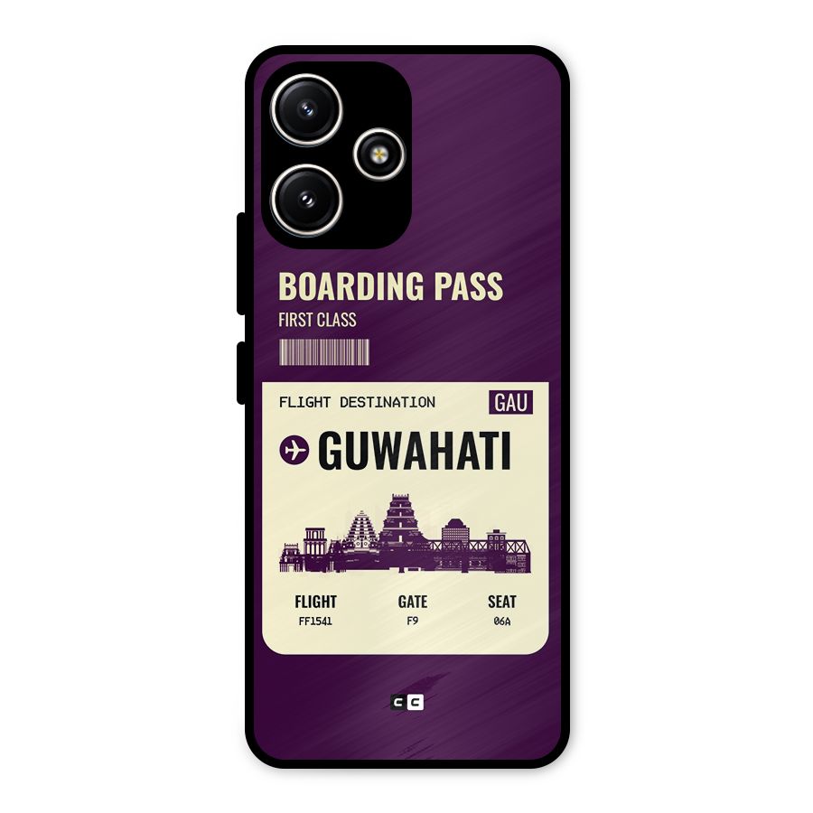 Guwahati Boarding Pass Metal Back Case for Redmi 12 5G