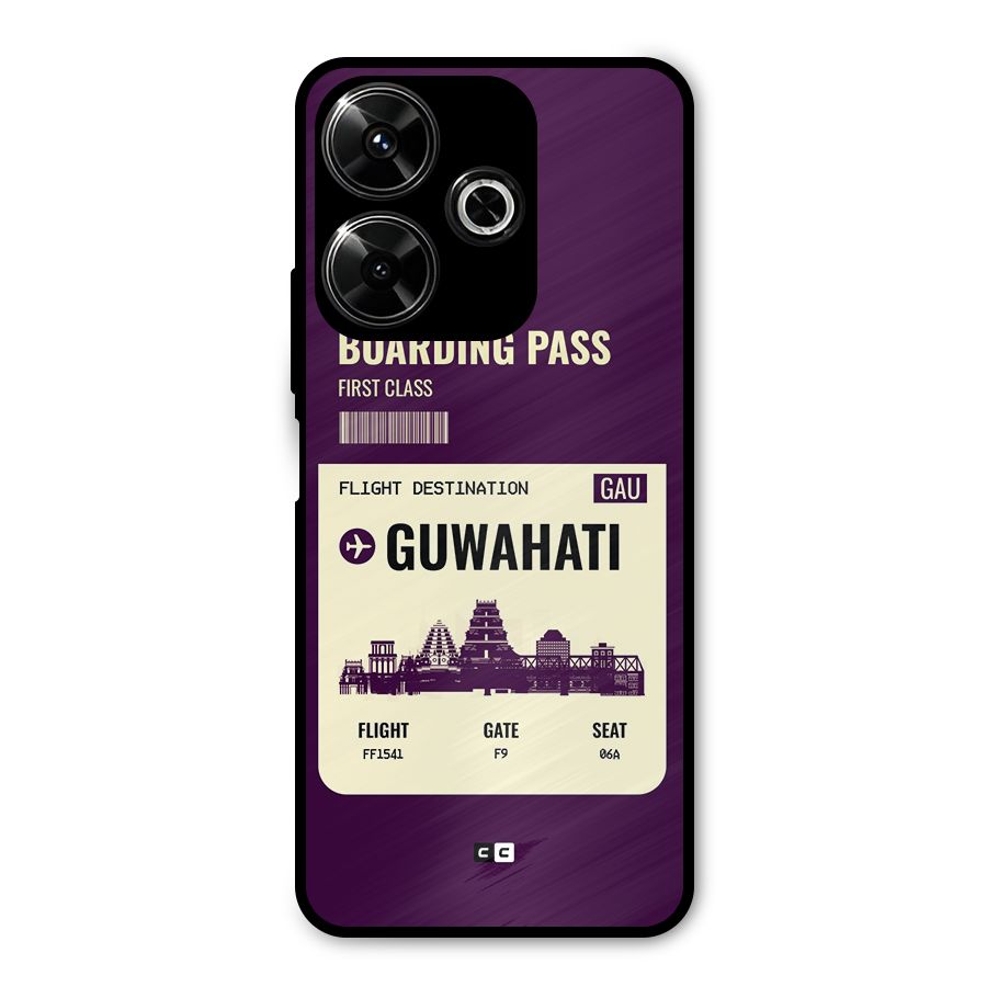Guwahati Boarding Pass Metal Back Case for Redmi 13 5G