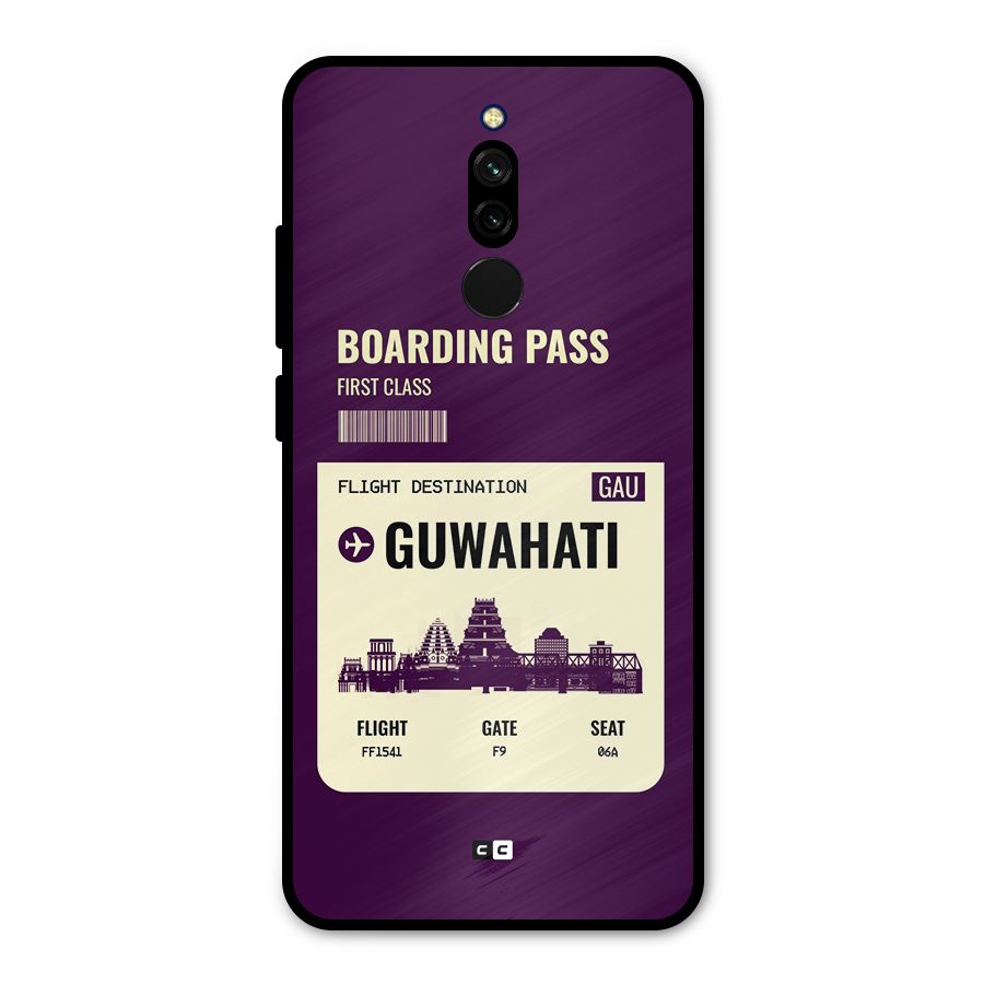 Guwahati Boarding Pass Metal Back Case for Redmi 8