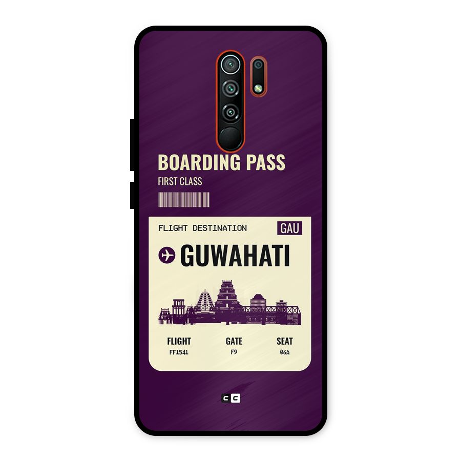 Guwahati Boarding Pass Metal Back Case for Redmi 9 Prime
