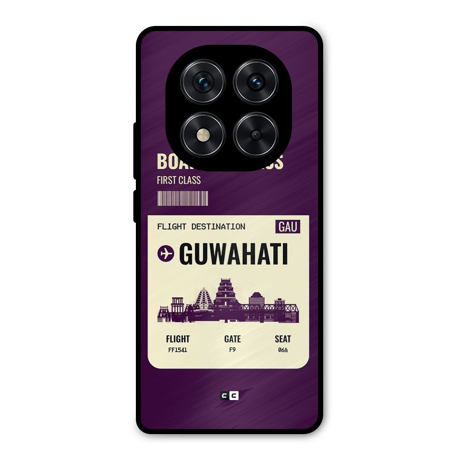 Guwahati Boarding Pass Metal Back Case for Redmi Note 14 Pro 5G