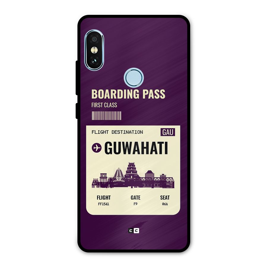 Guwahati Boarding Pass Metal Back Case for Redmi Note 5 Pro