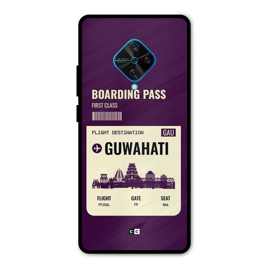 Guwahati Boarding Pass Metal Back Case for Vivo S1 Pro