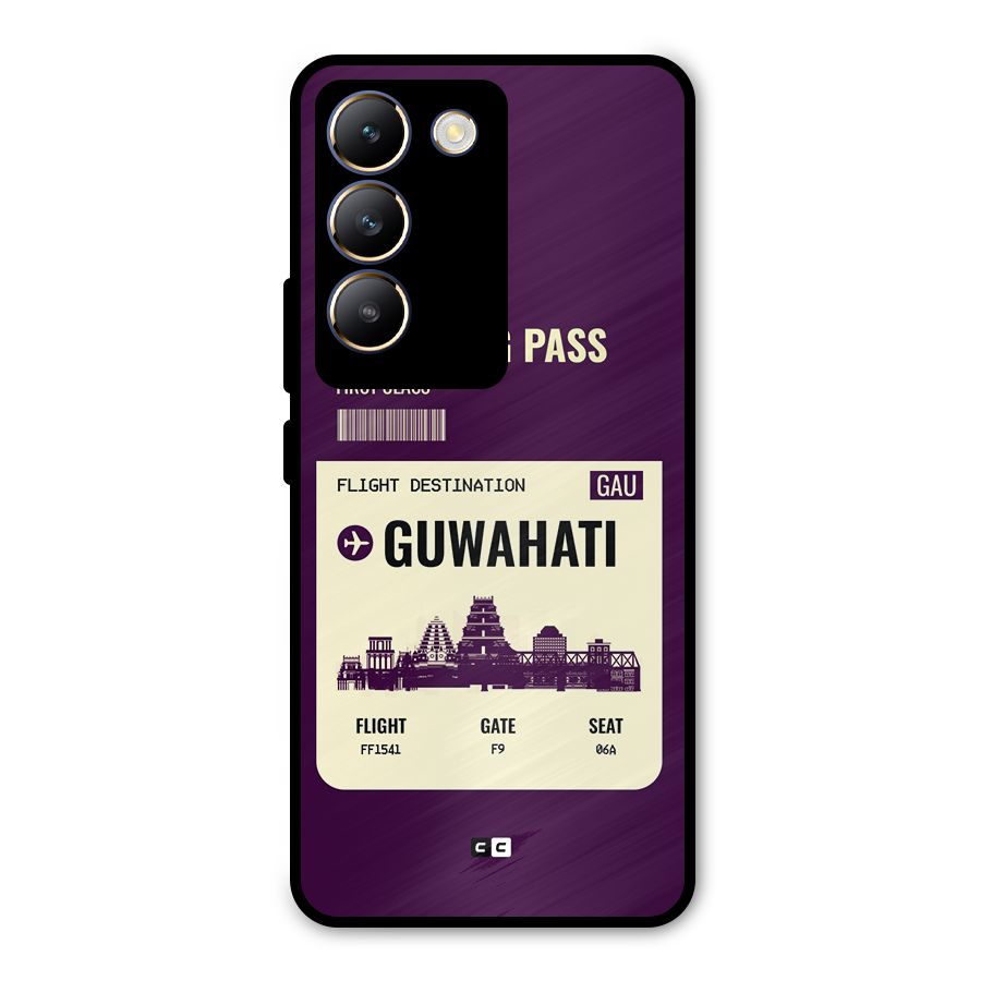 Guwahati Boarding Pass Metal Back Case for Vivo T3 5G