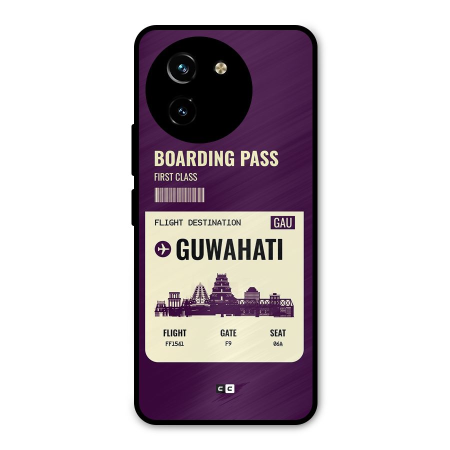 Guwahati Boarding Pass Metal Back Case for Vivo T3x