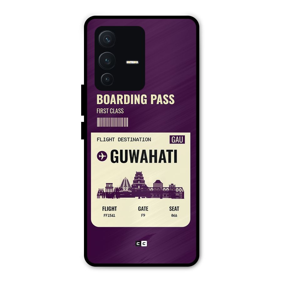 Guwahati Boarding Pass Metal Back Case for Vivo V23 Pro