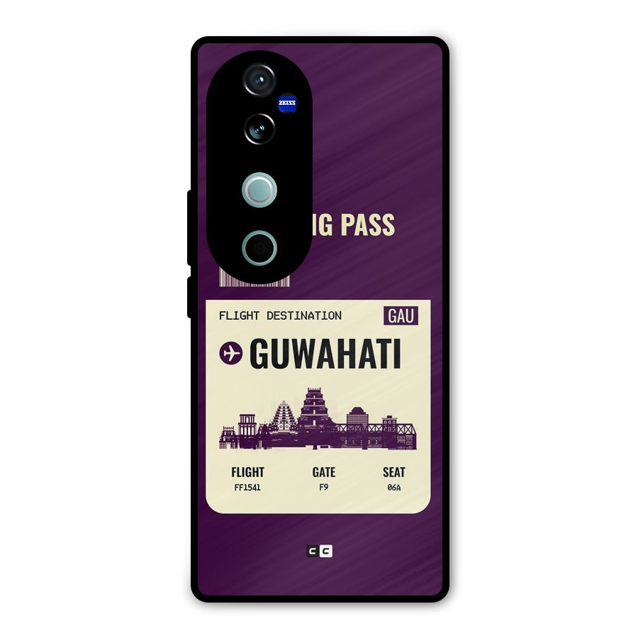 Guwahati Boarding Pass Metal Back Case for Vivo V40