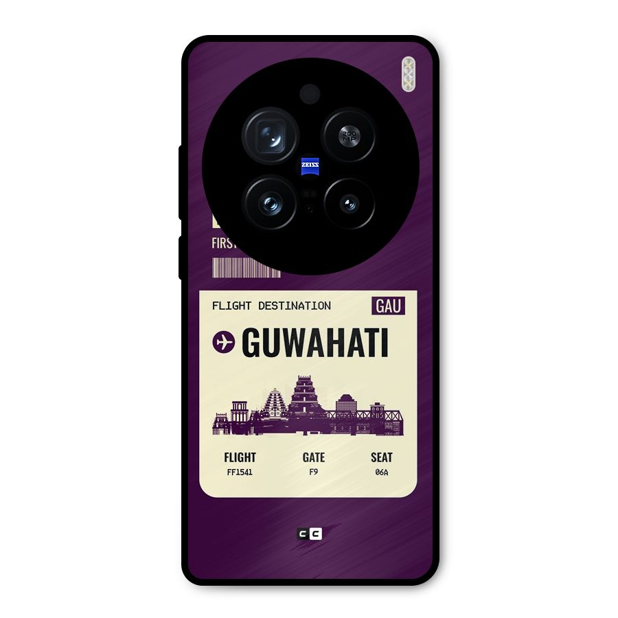 Guwahati Boarding Pass Metal Back Case for Vivo X200 Pro