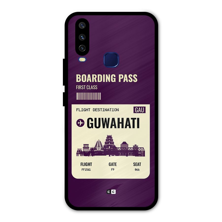 Guwahati Boarding Pass Metal Back Case for Vivo Y15