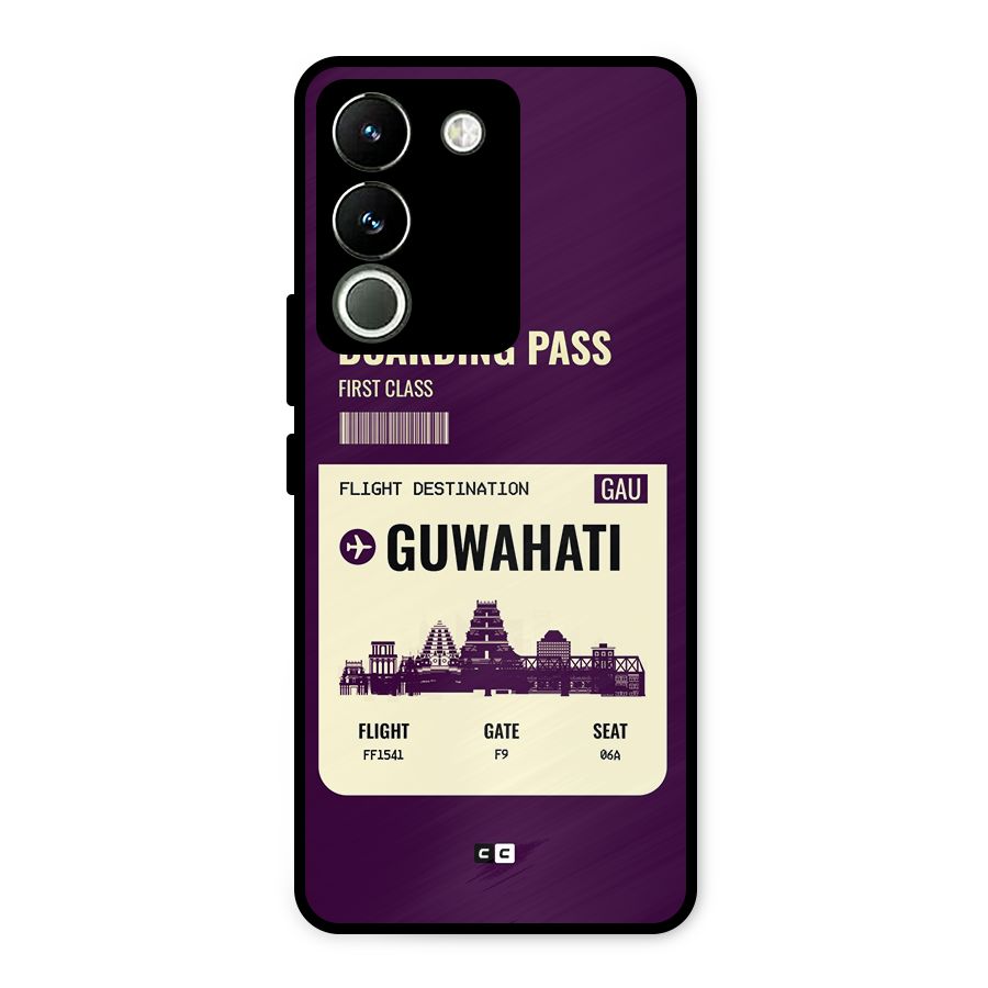 Guwahati Boarding Pass Metal Back Case for Vivo Y200