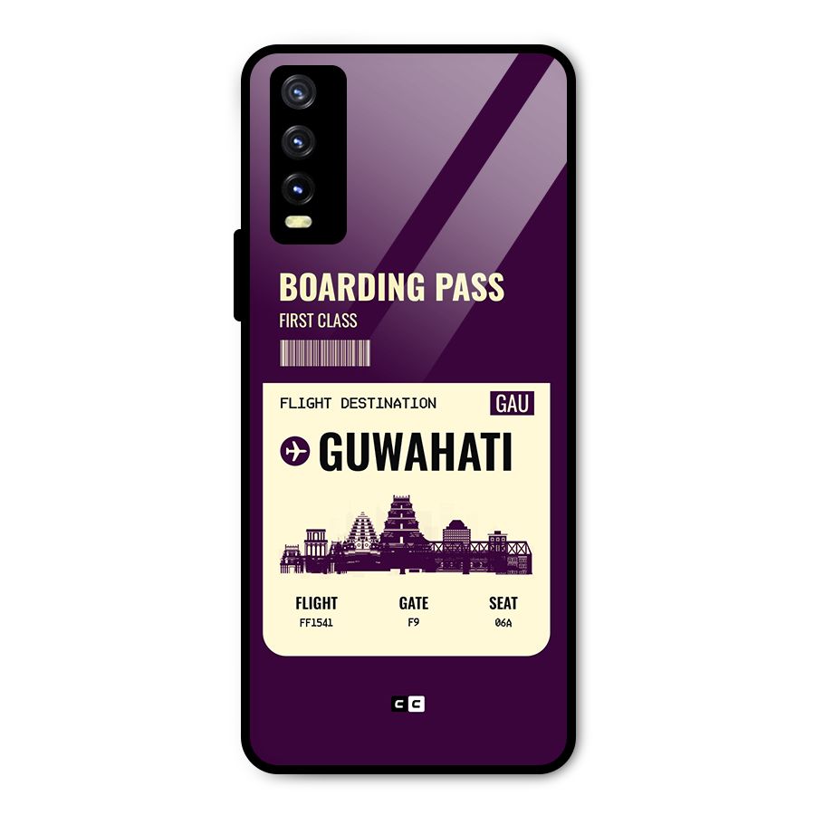 Guwahati Boarding Pass Metal Back Case for Vivo Y20g