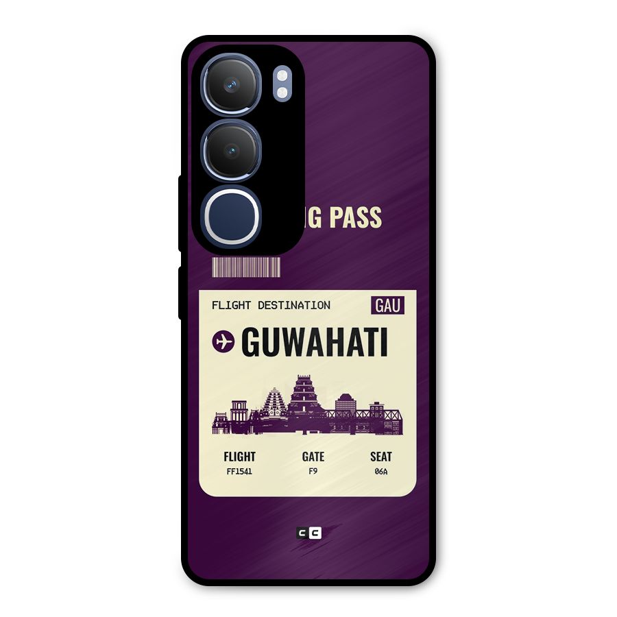 Guwahati Boarding Pass Metal Back Case for Vivo Y29