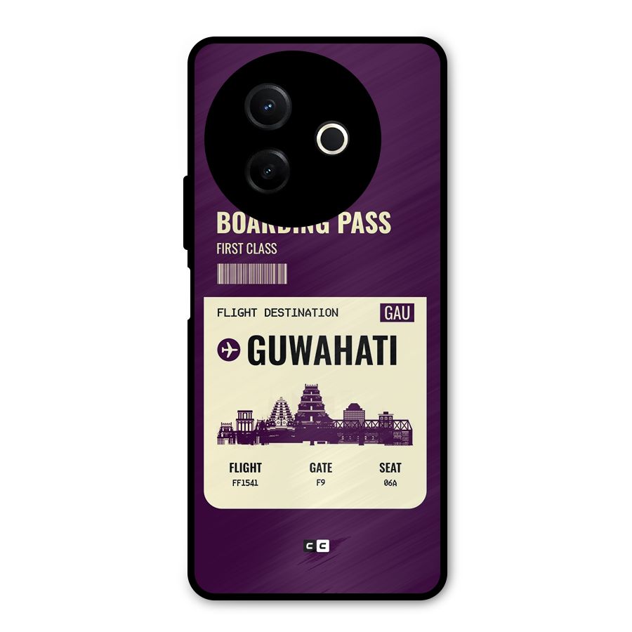 Guwahati Boarding Pass Metal Back Case for Vivo Y39