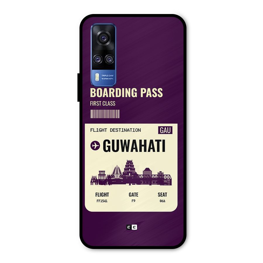 Guwahati Boarding Pass Metal Back Case for Vivo Y51A