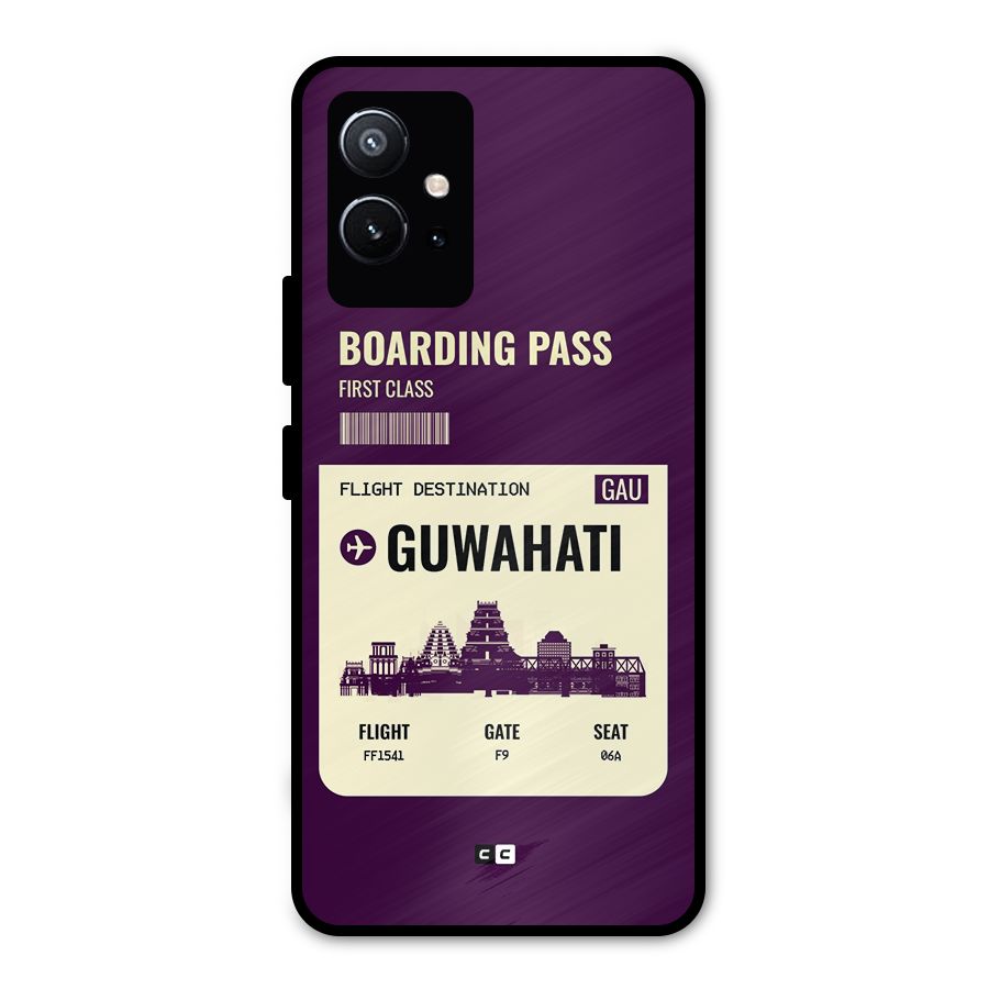 Guwahati Boarding Pass Metal Back Case for Vivo Y75 5G