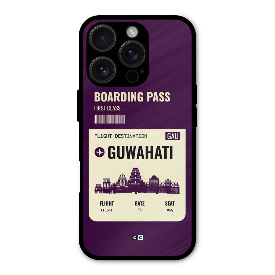 Guwahati Boarding Pass Metal Back Case for iPhone 16 Pro