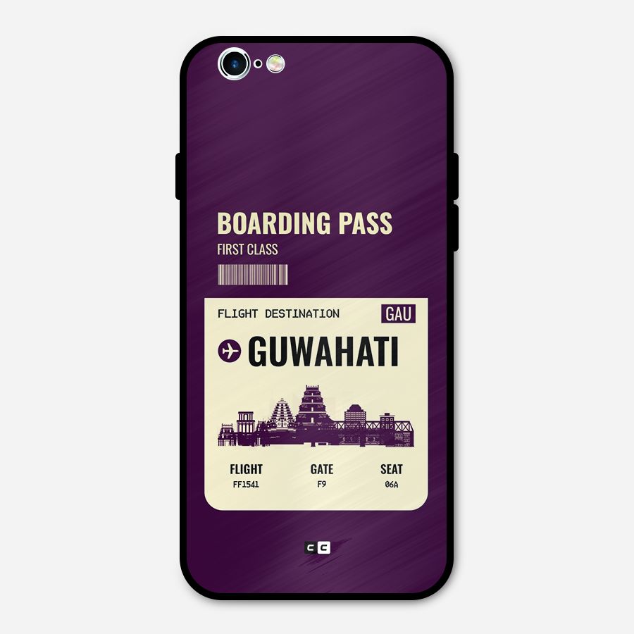 Guwahati Boarding Pass Metal Back Case for iPhone 6 6s