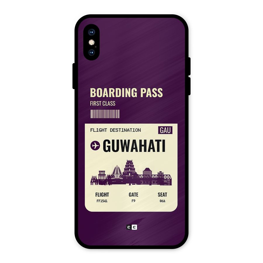 Guwahati Boarding Pass Metal Back Case for iPhone XS Max