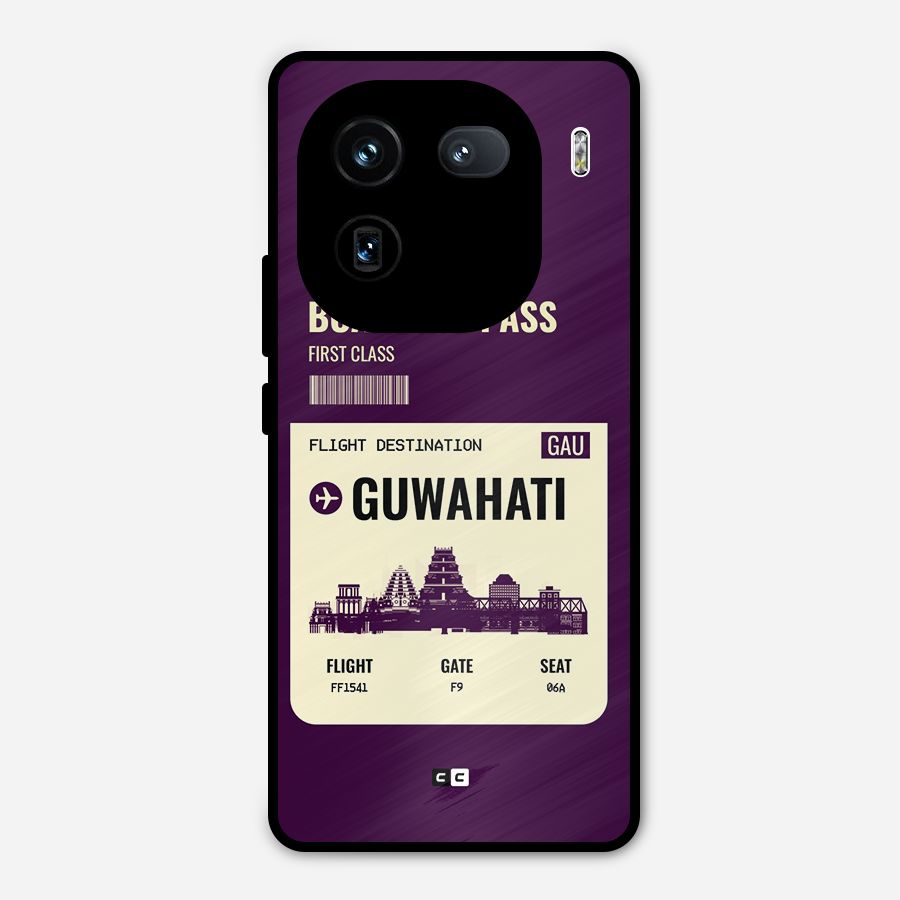 Guwahati Boarding Pass Metal Back Case for iQOO 12