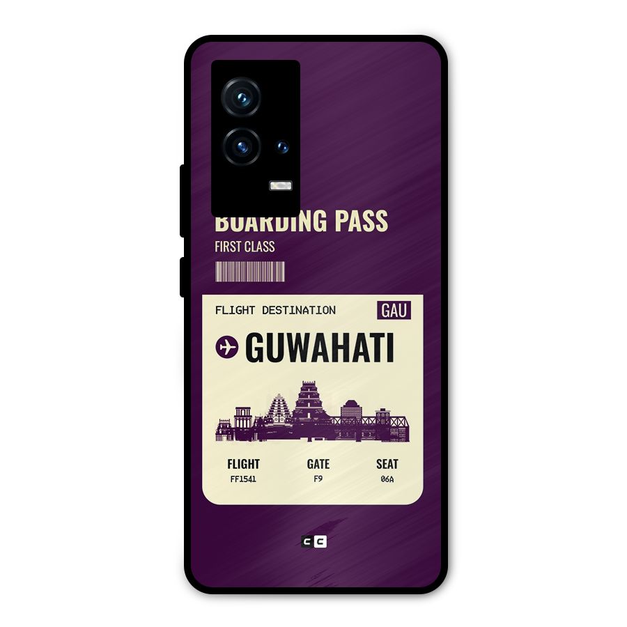 Guwahati Boarding Pass Metal Back Case for iQOO 9 5G