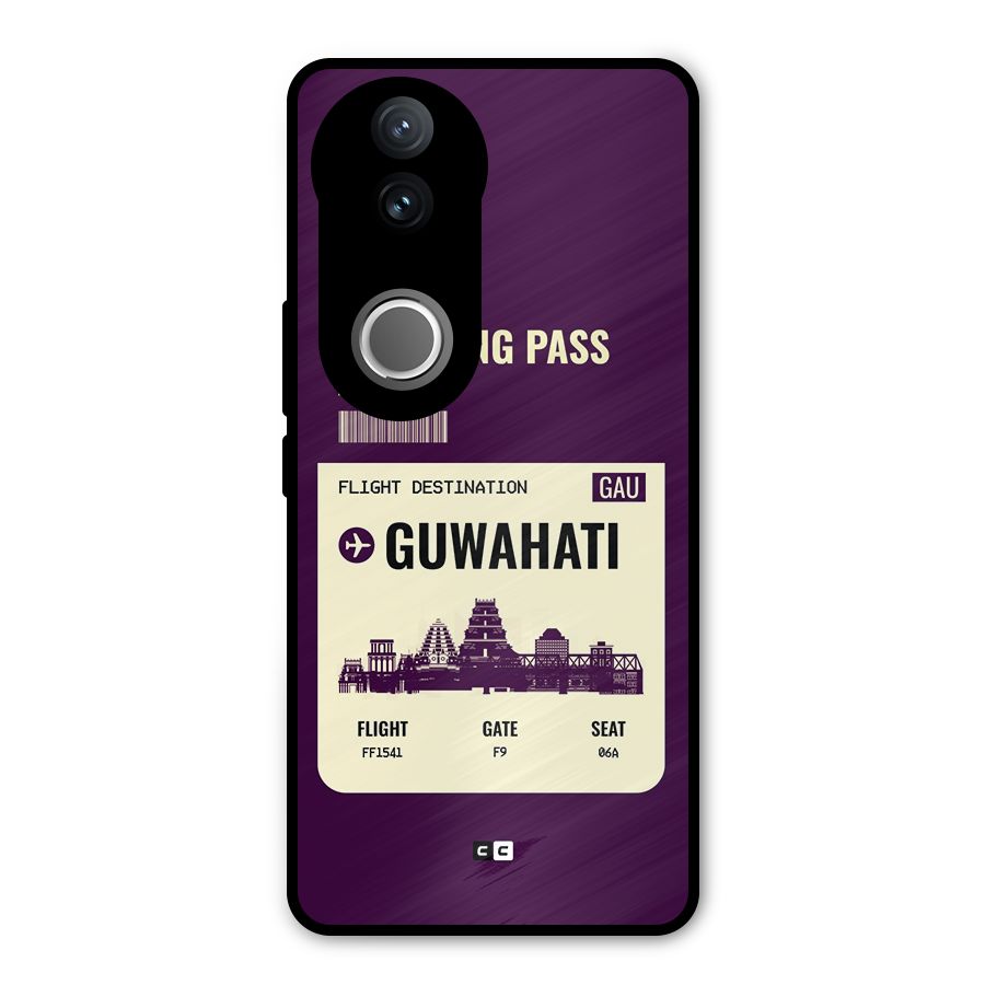 Guwahati Boarding Pass Metal Back Case for iQOO Z10R