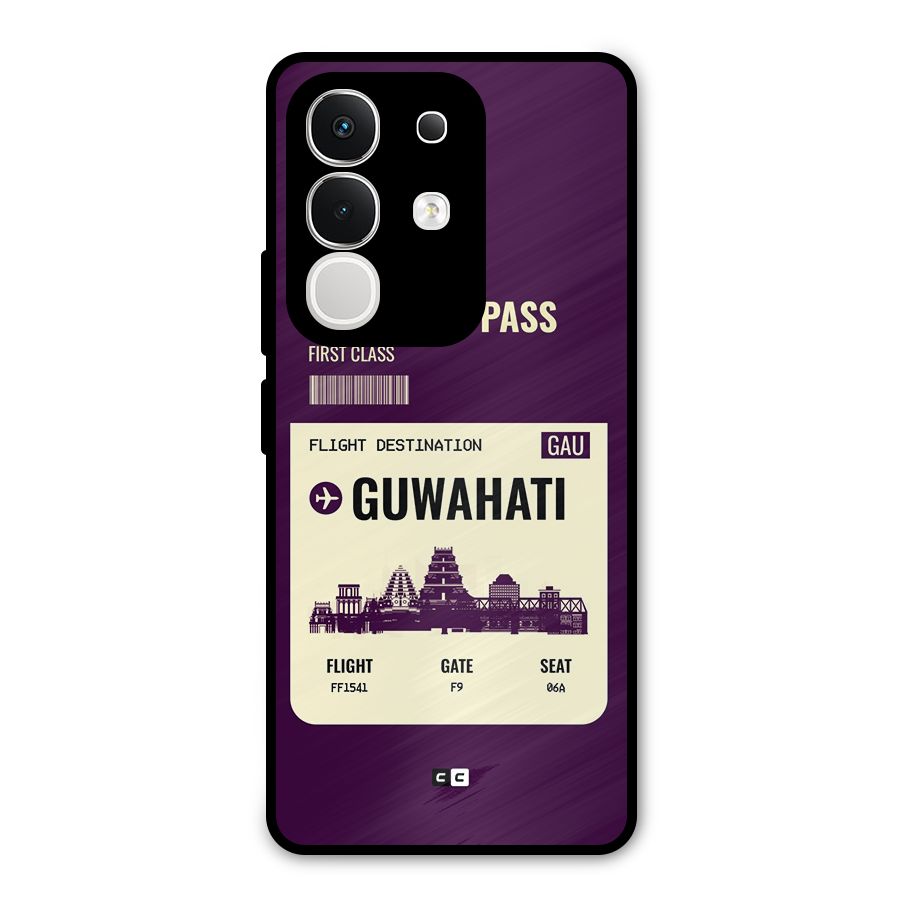 Guwahati Boarding Pass Metal Back Case for iQOO Z10x