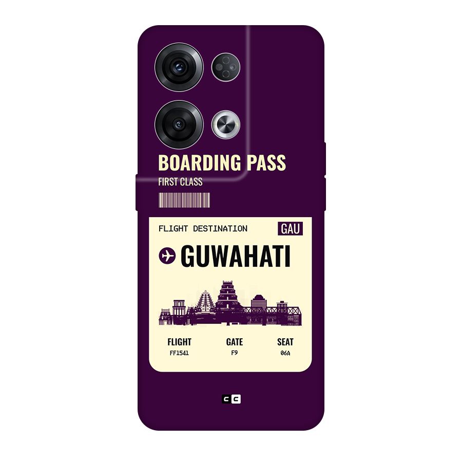 Guwahati Boarding Pass Original Polycarbonate Back Case for Oppo Reno8 Pro 5G